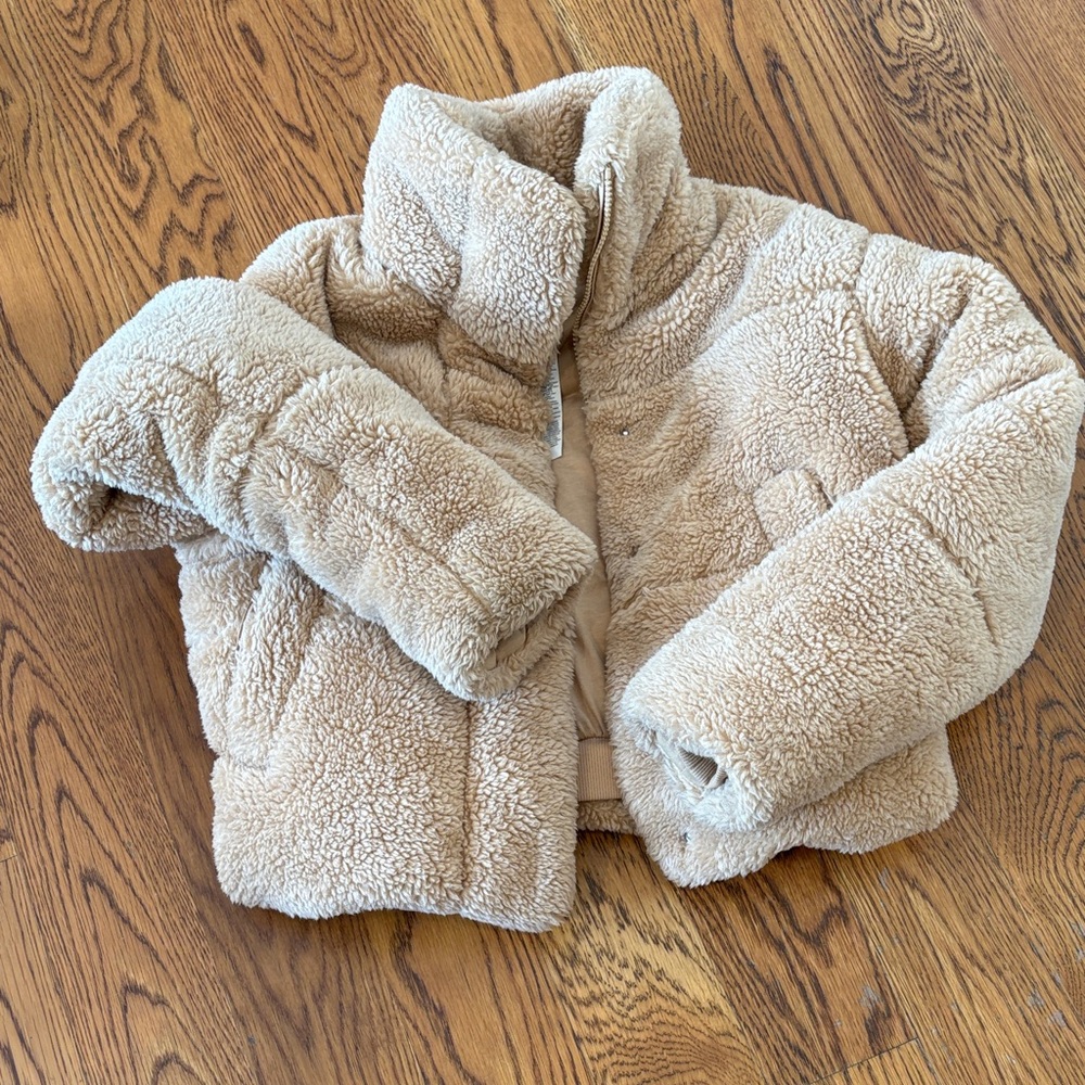 ALO Yoga Tan Plush Puffer Jacket